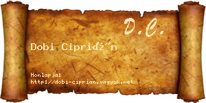 Dobi Ciprián névjegykártya
